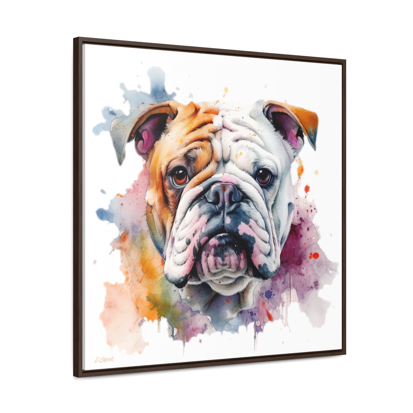 bulldog 1 Gallery Canvas Wraps, Square Frame