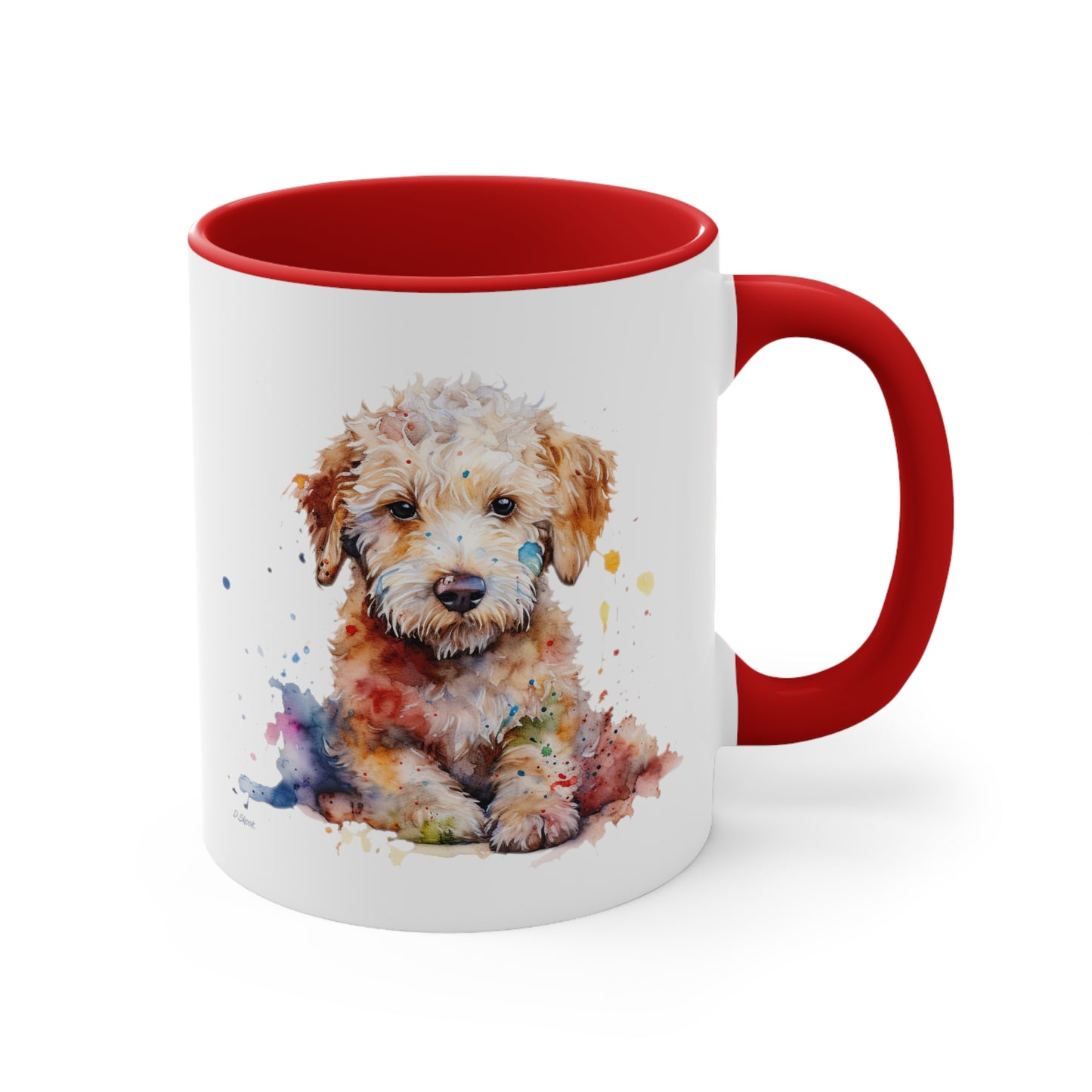 Mini Golden Doodle 1 Accent Mugs
