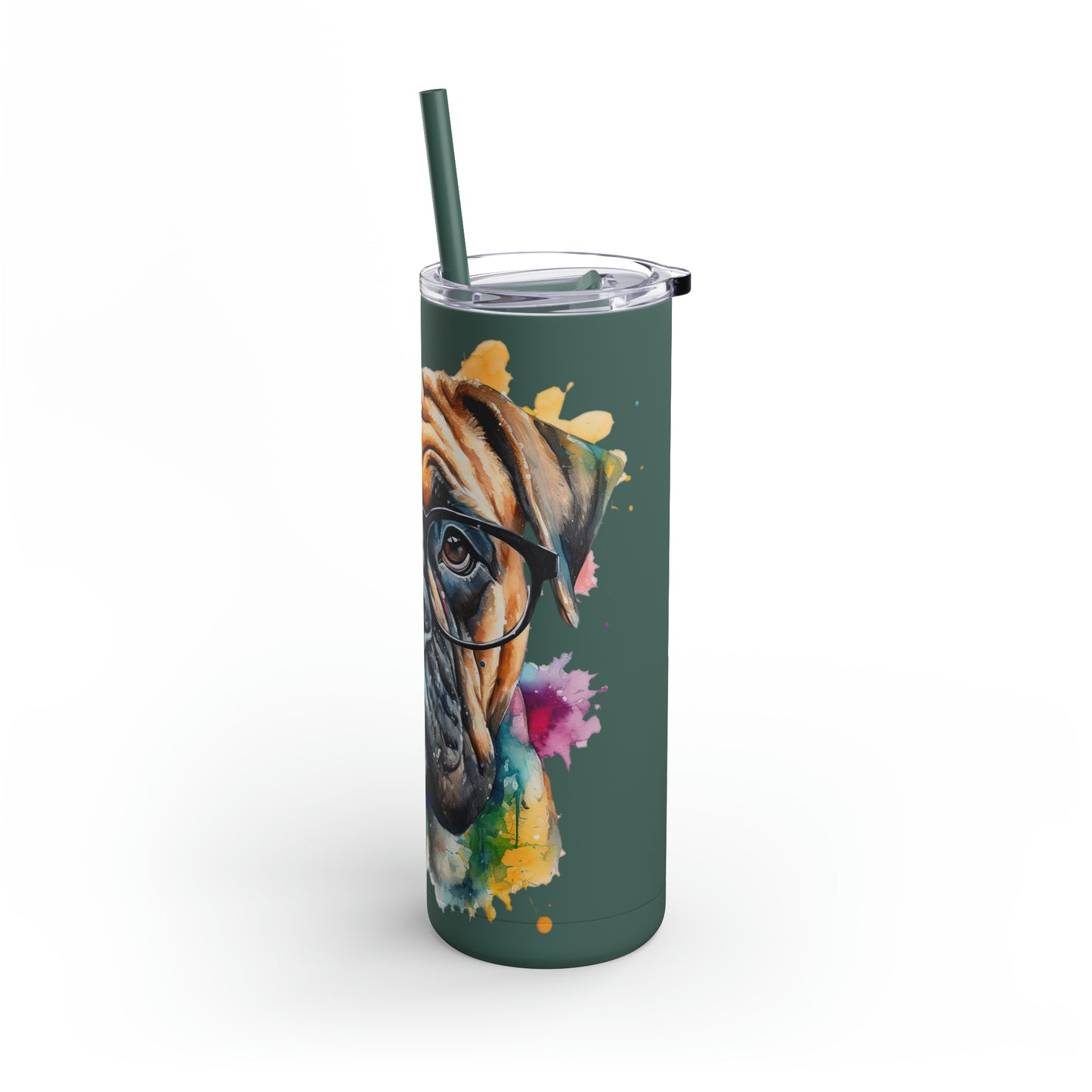 Bullmastiff 6 Maars Maker Skinny Matte Tumbler, 20oz