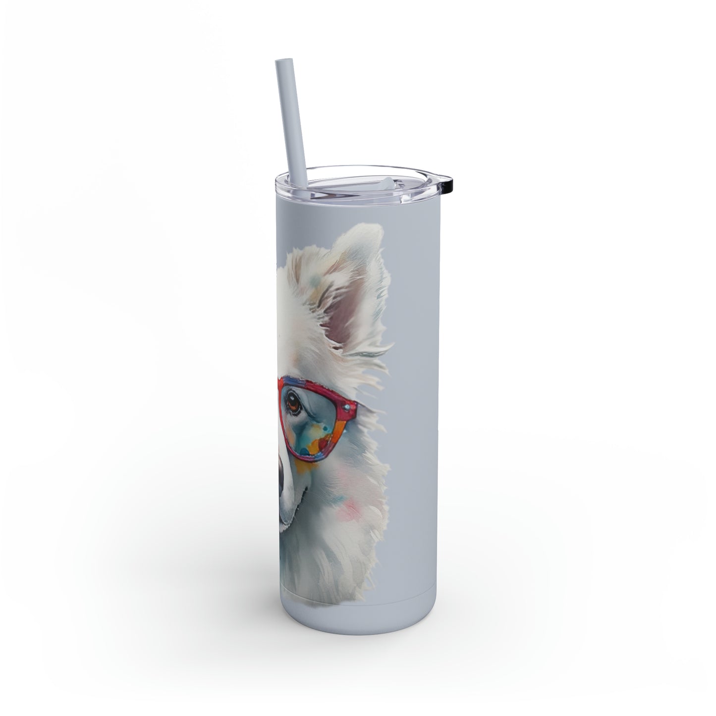 American Eskimo Dog 5 Maars Maker Skinny Matte Tumbler, 20oz