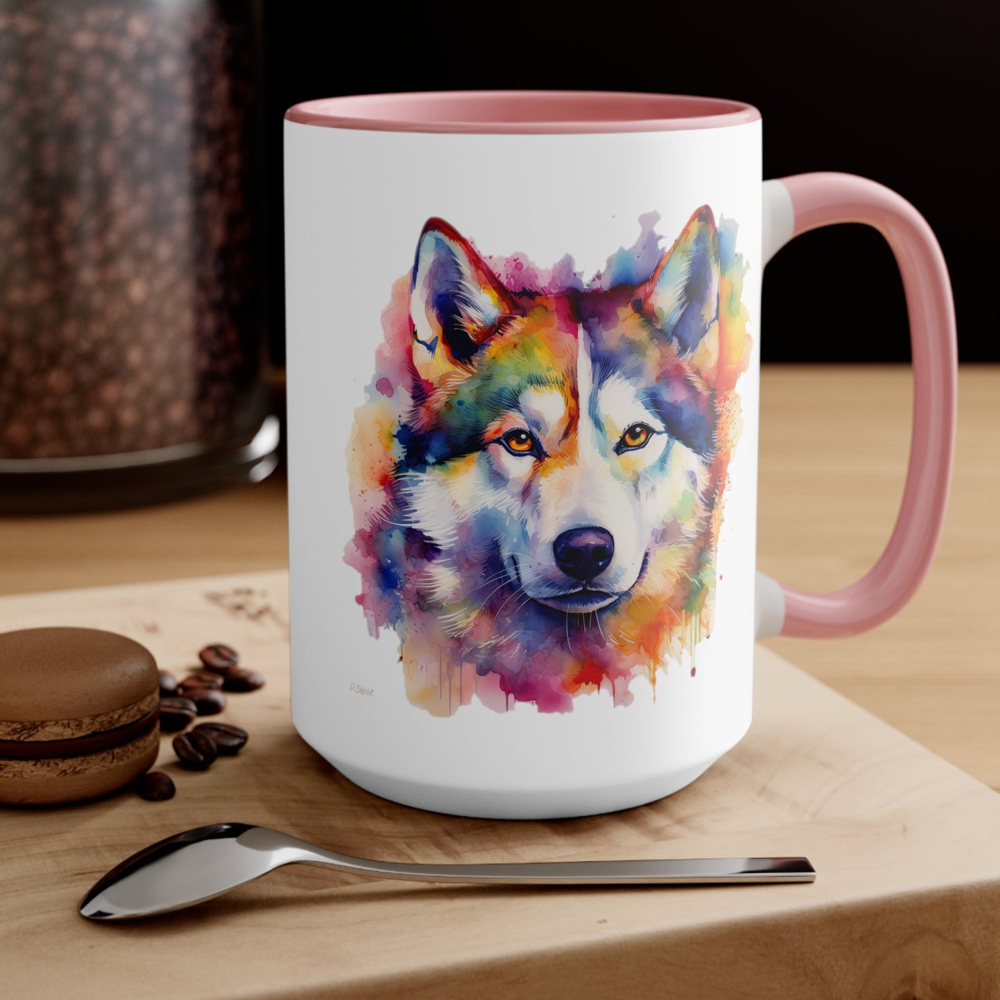 Siberian Husky 1 Accent Mugs
