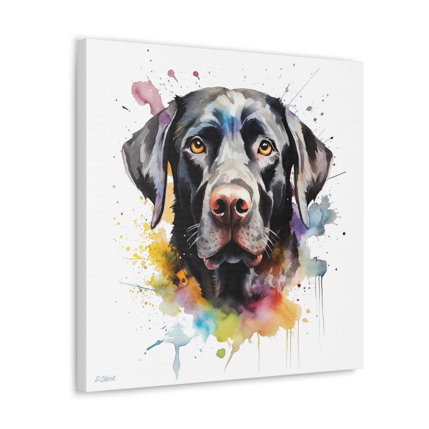 Black Lab 6 Canvas Gallery Wraps