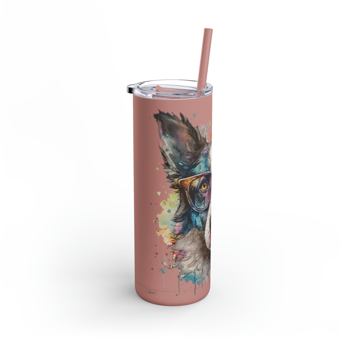 Border Collie 7 Maars Maker Skinny Matte Tumbler, 20oz