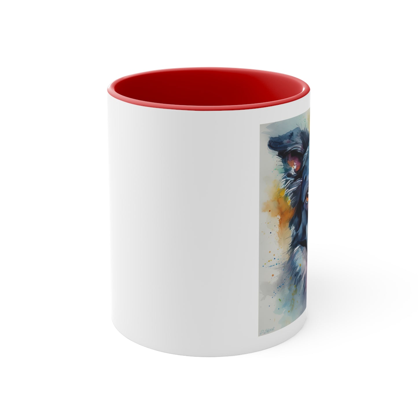 Border Collie 4 Accent Mugs