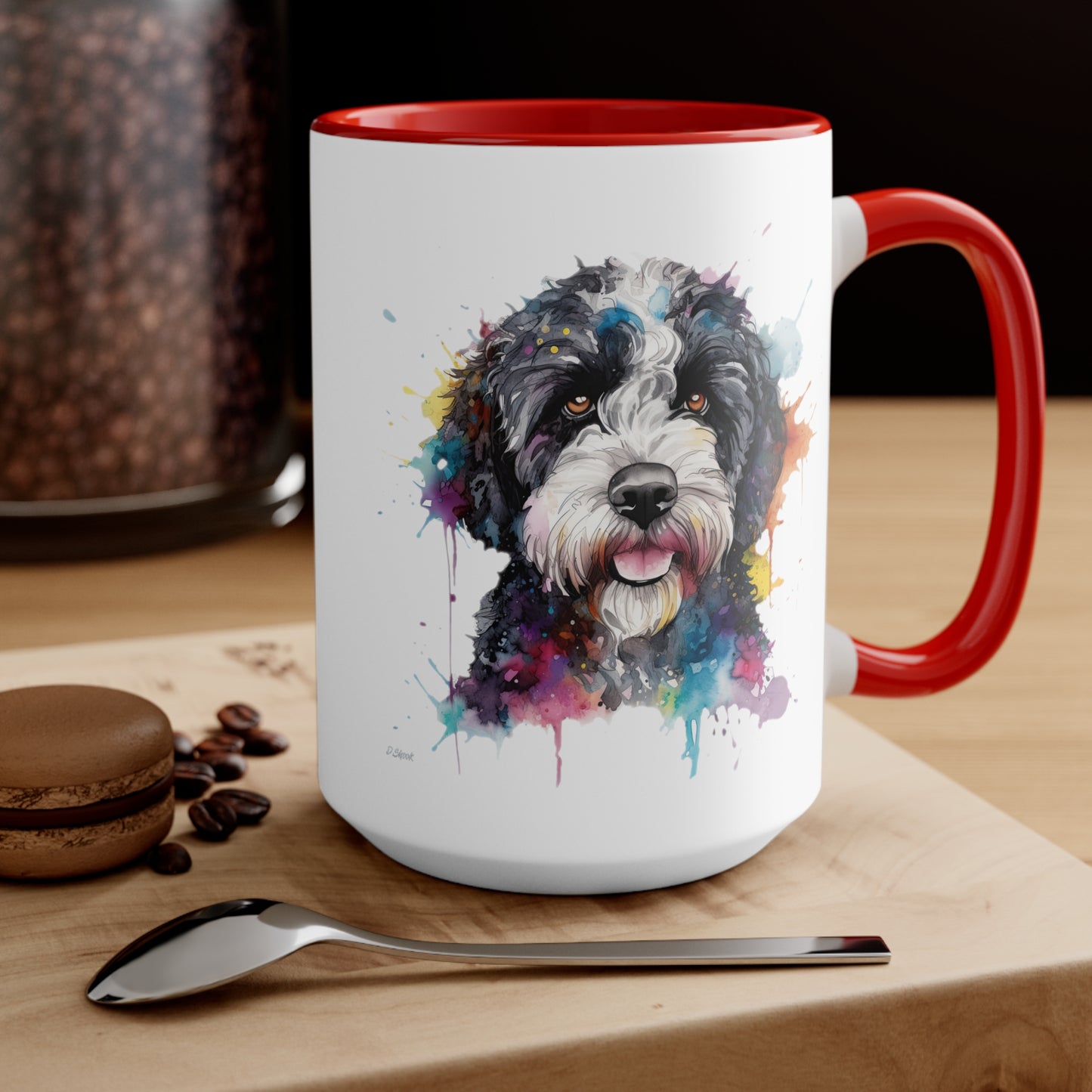 Portuguese Water Dog 1 Accent Mugs