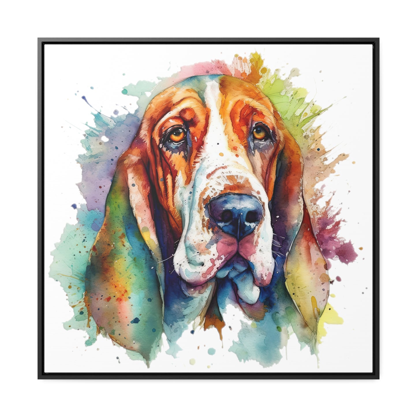 Basset Hound 1 Gallery Canvas Wraps, Square Frame