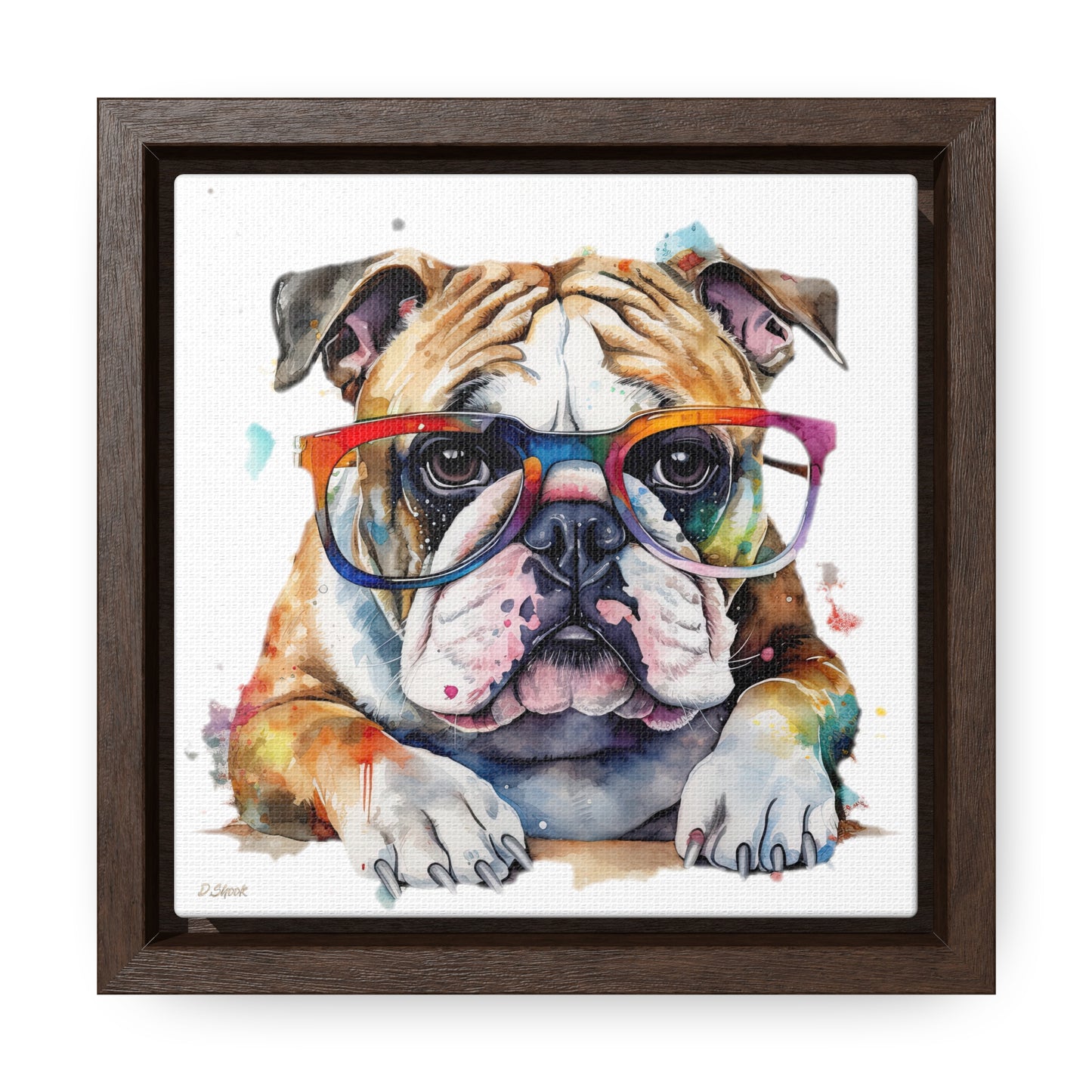 bulldog 5 Gallery Canvas Wraps, Square Frame