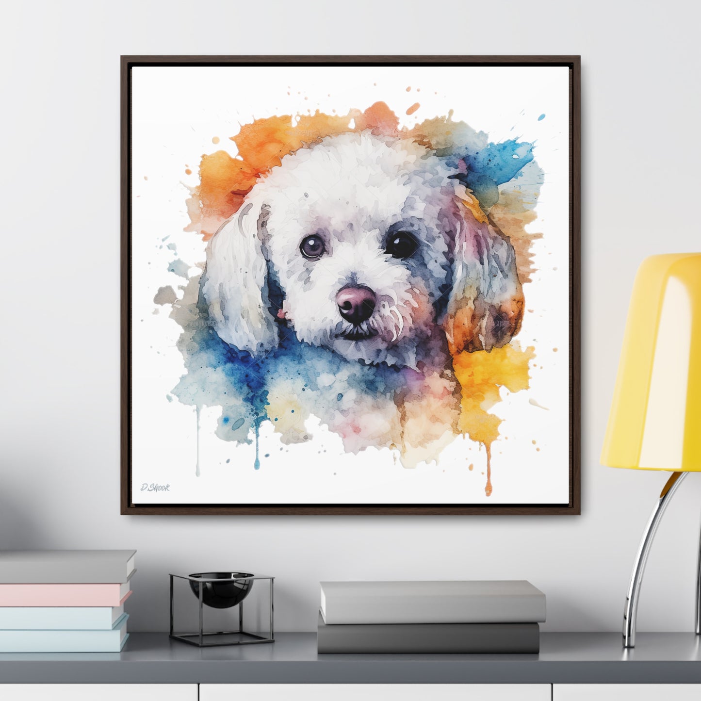 Bichon Frise 3 Gallery Canvas Wraps, Square Frame