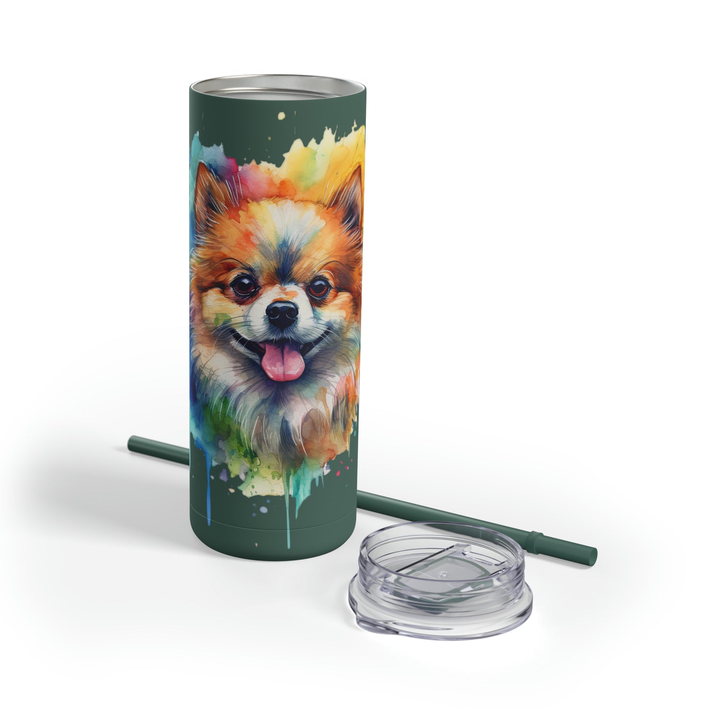 Pomeranian 4 Maars Maker Skinny Matte Tumbler, 20oz