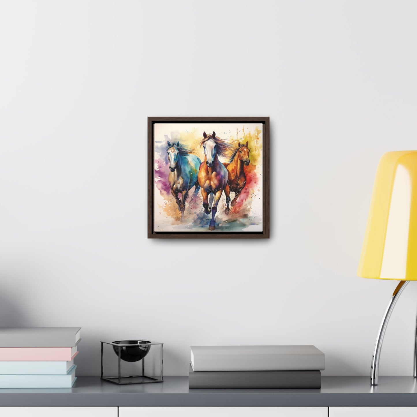 Horse Rescue 8 Gallery Canvas Wraps, Square Frame
