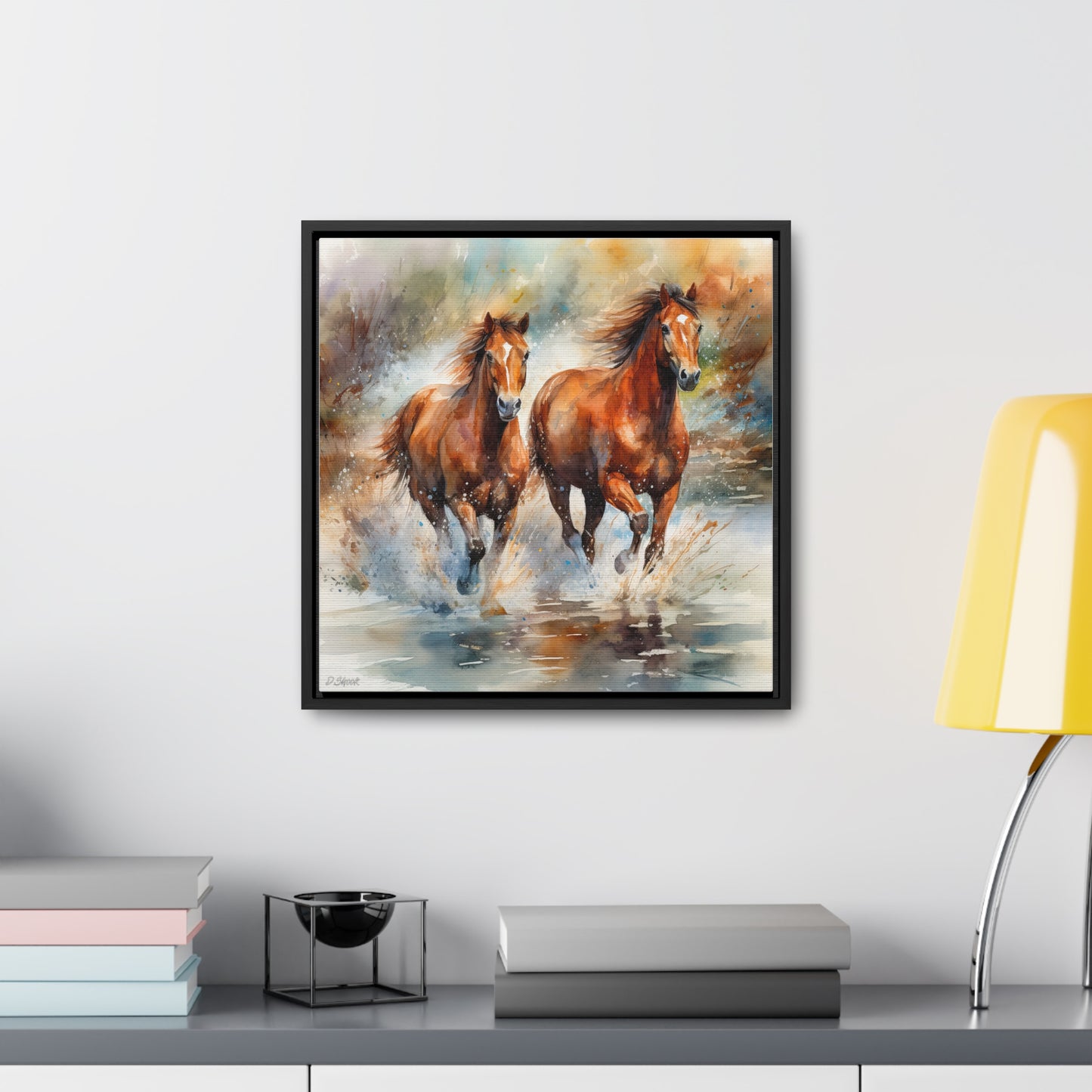 Horse Rescue 17 Gallery Canvas Wraps, Square Frame
