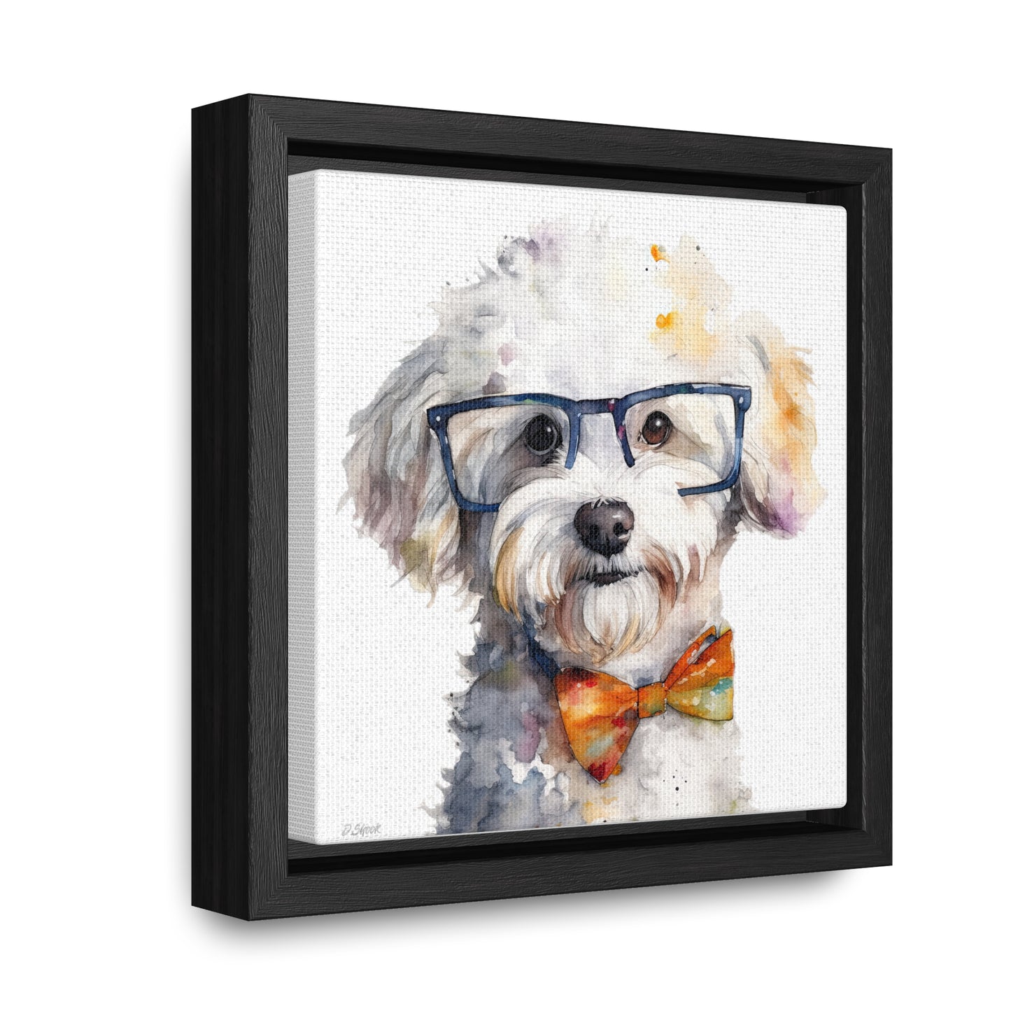 Bichon Frise 4 Gallery Canvas Wraps, Square Frame