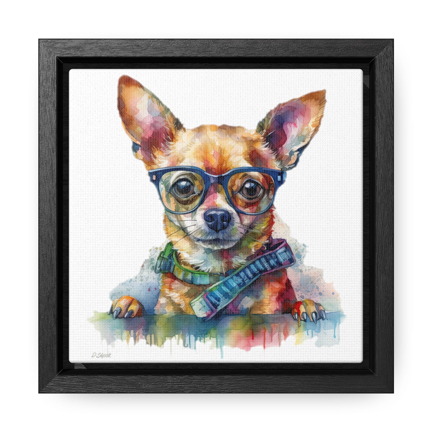 Chihuahua 4 Gallery Canvas Wraps, Square Frame