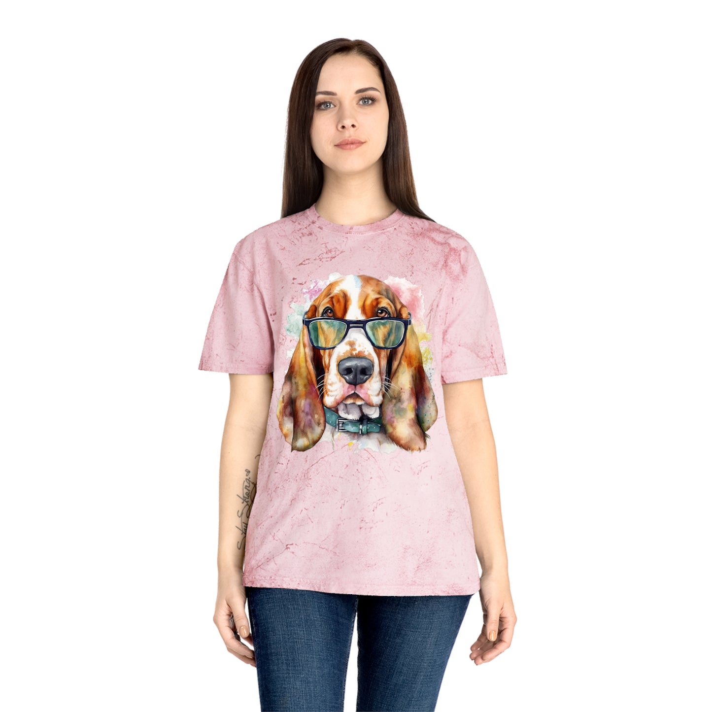 Basset Hound 6 Unisex Color Blast T-Shirt