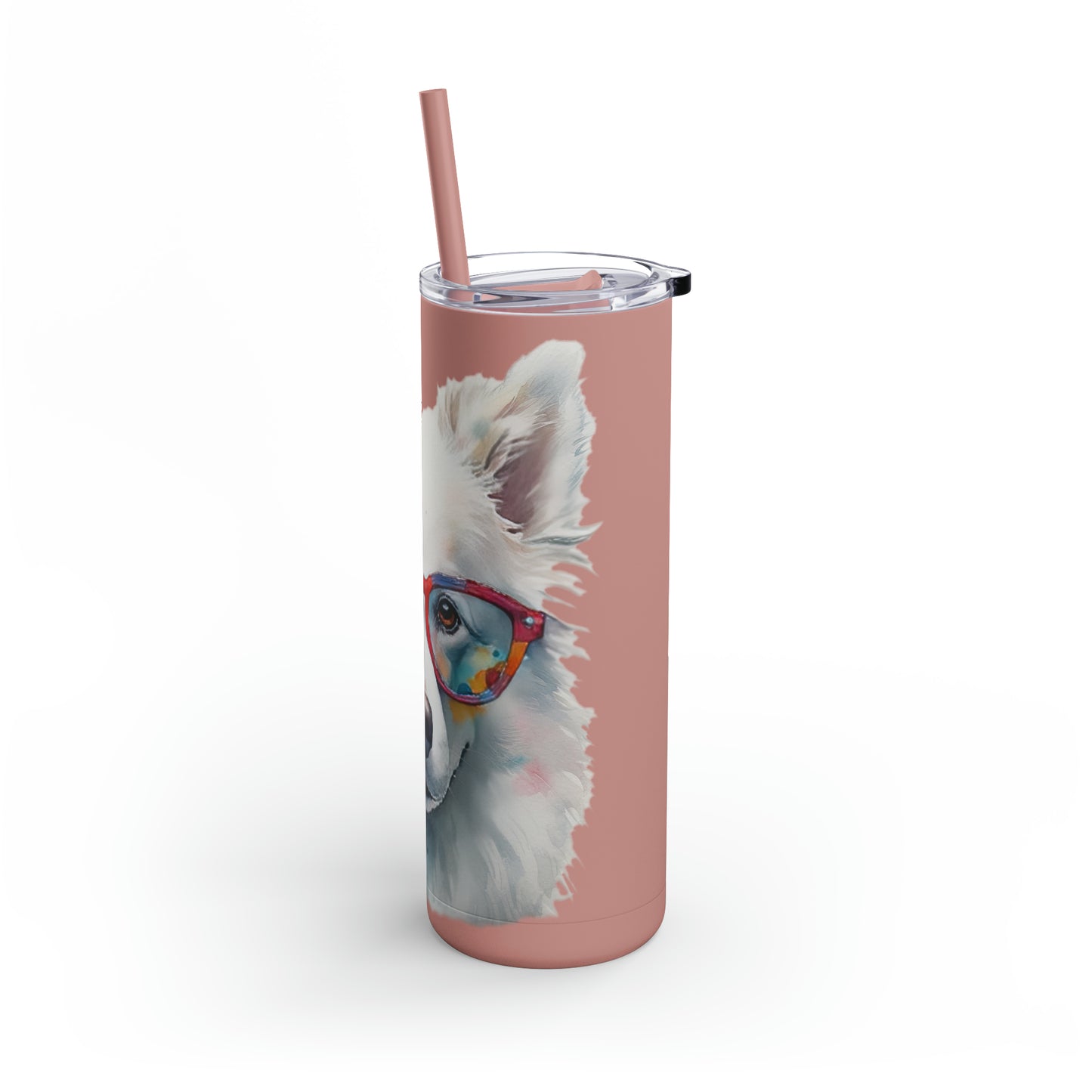 American Eskimo Dog 5 Maars Maker Skinny Matte Tumbler, 20oz