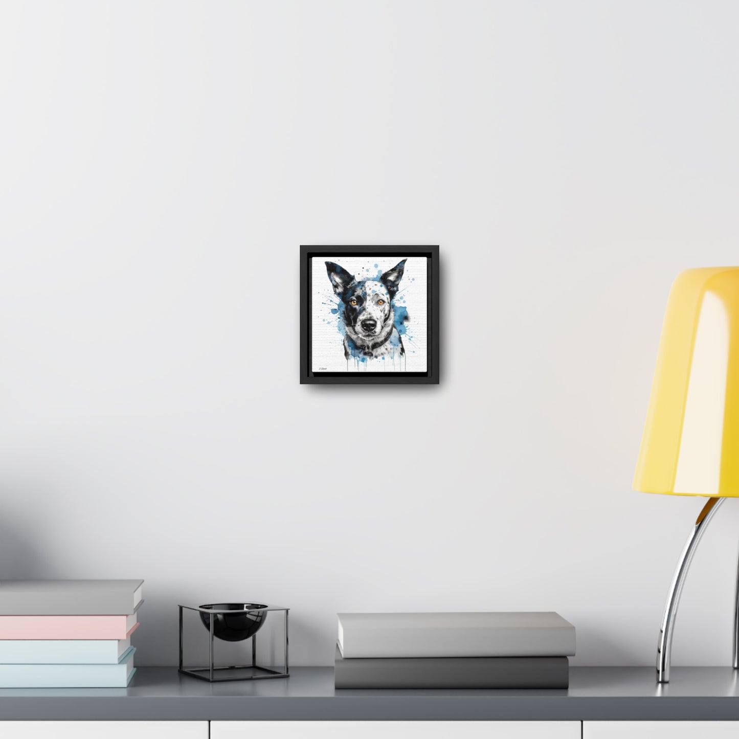 Blue Heeler 3 Gallery Canvas Wraps, Square Frame