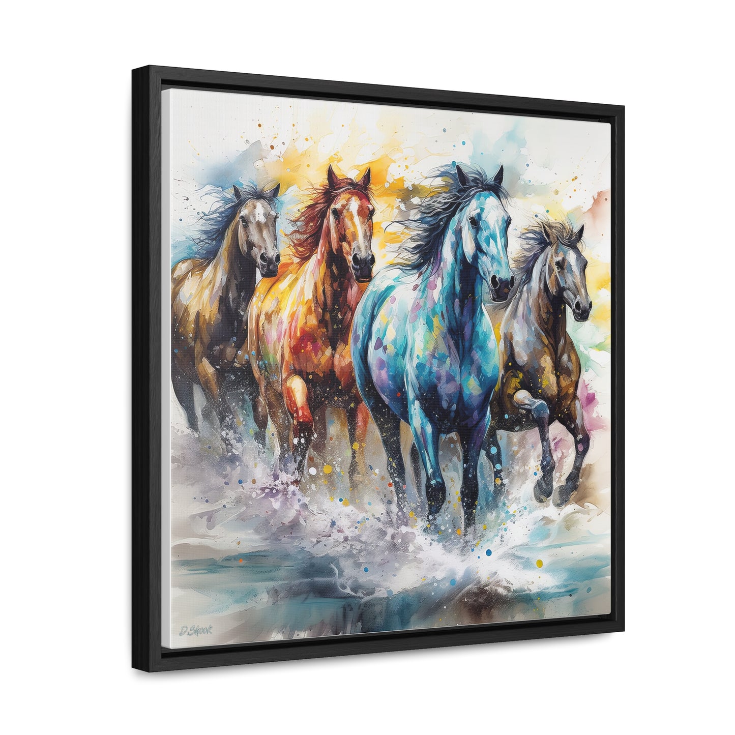 Horse Rescue 15 Gallery Canvas Wraps, Square Frame