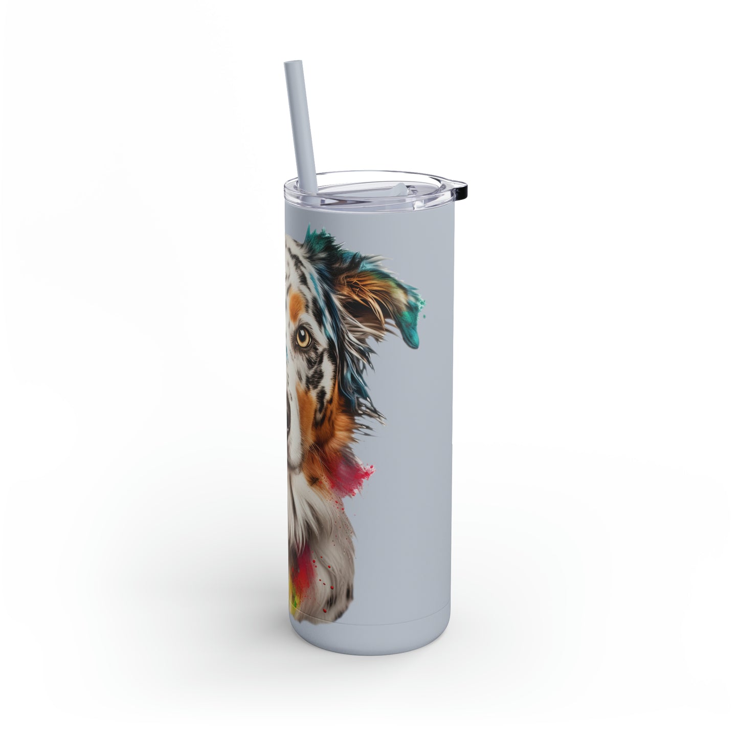 Australian Shepherd 3 Maars Maker Skinny Matte Tumbler, 20oz
