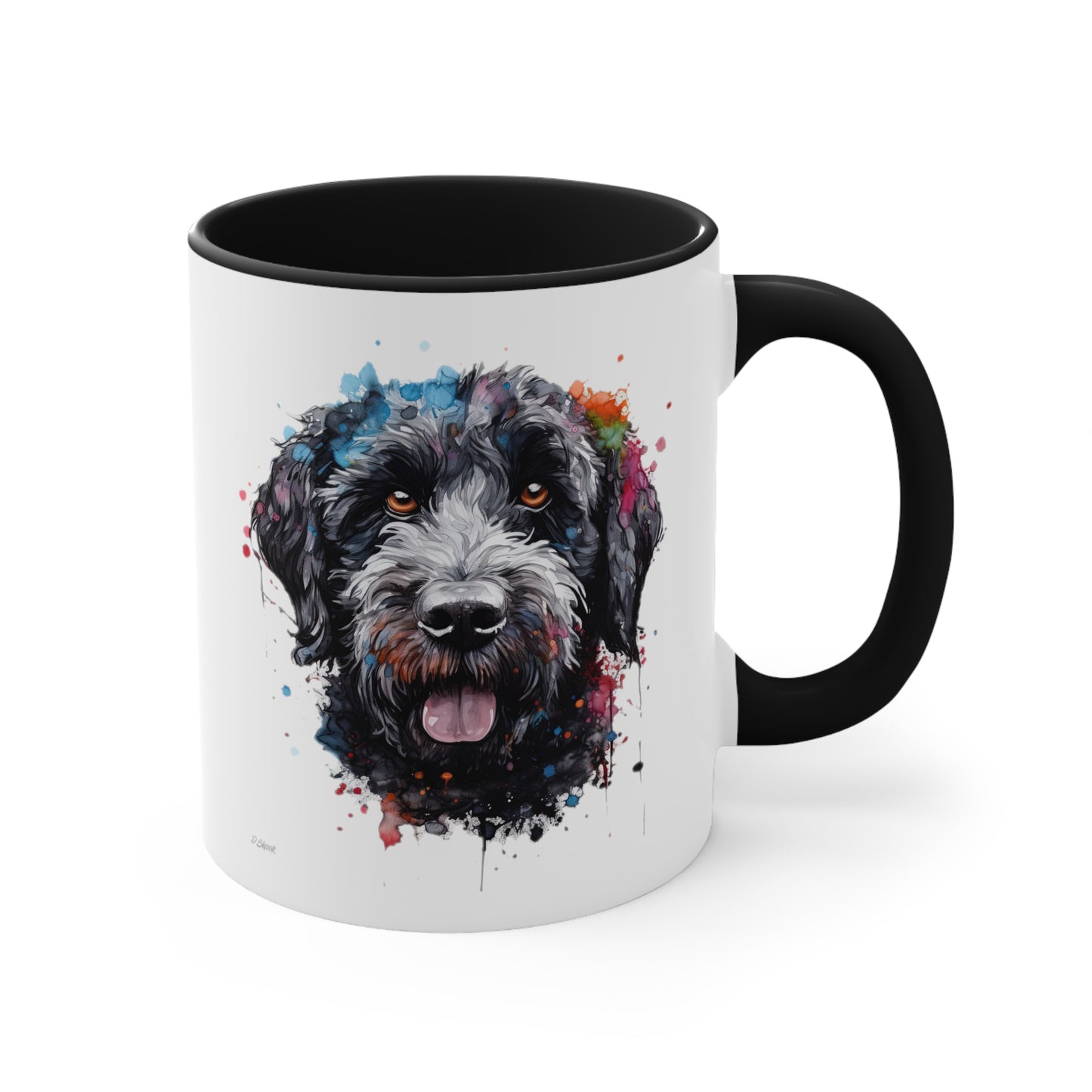 Portuguese Water Dog 4 Accent Mugs