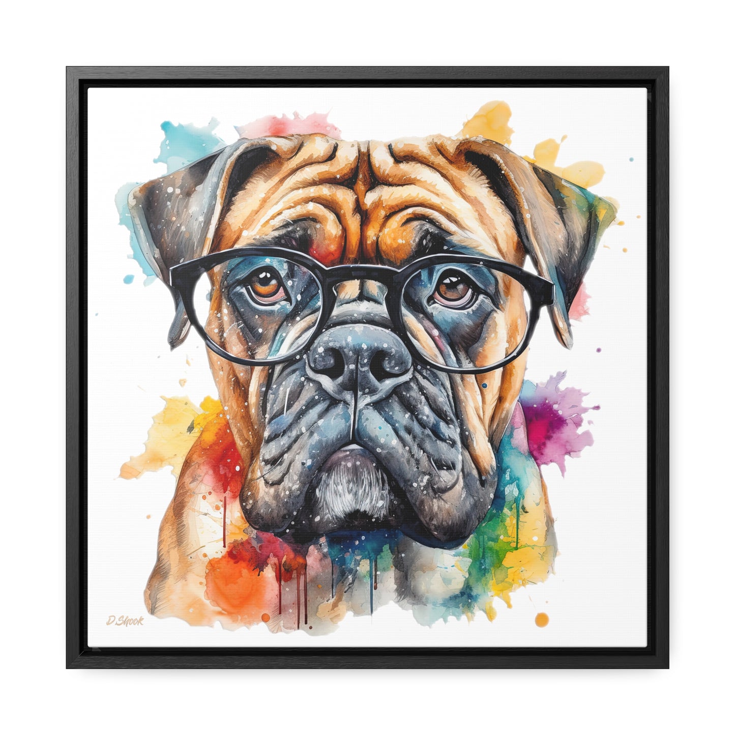 Bullmastiff 6 Gallery Canvas Wraps, Square Frame