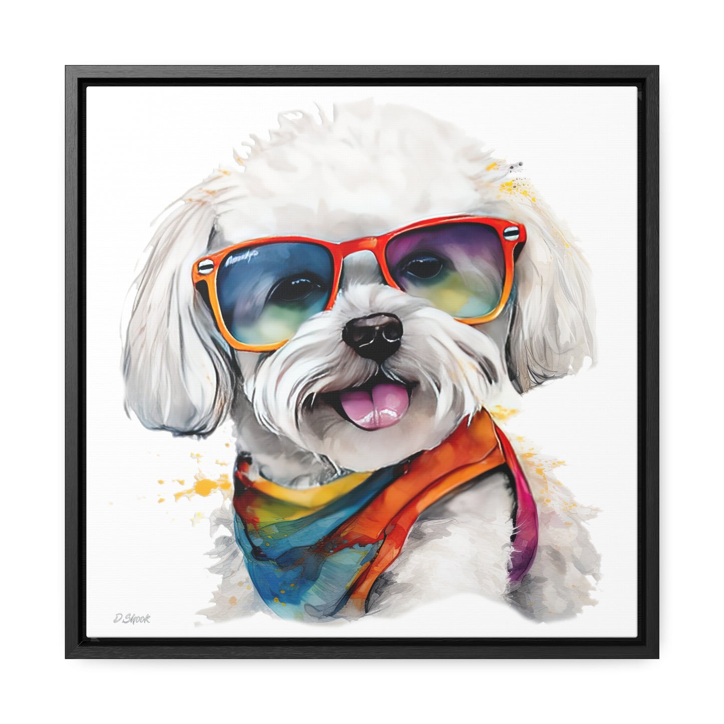 Bichon Frise 5 Gallery Canvas Wraps, Square Frame