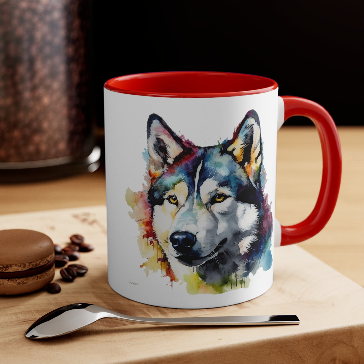 Siberian Husky 3 Accent Mugs