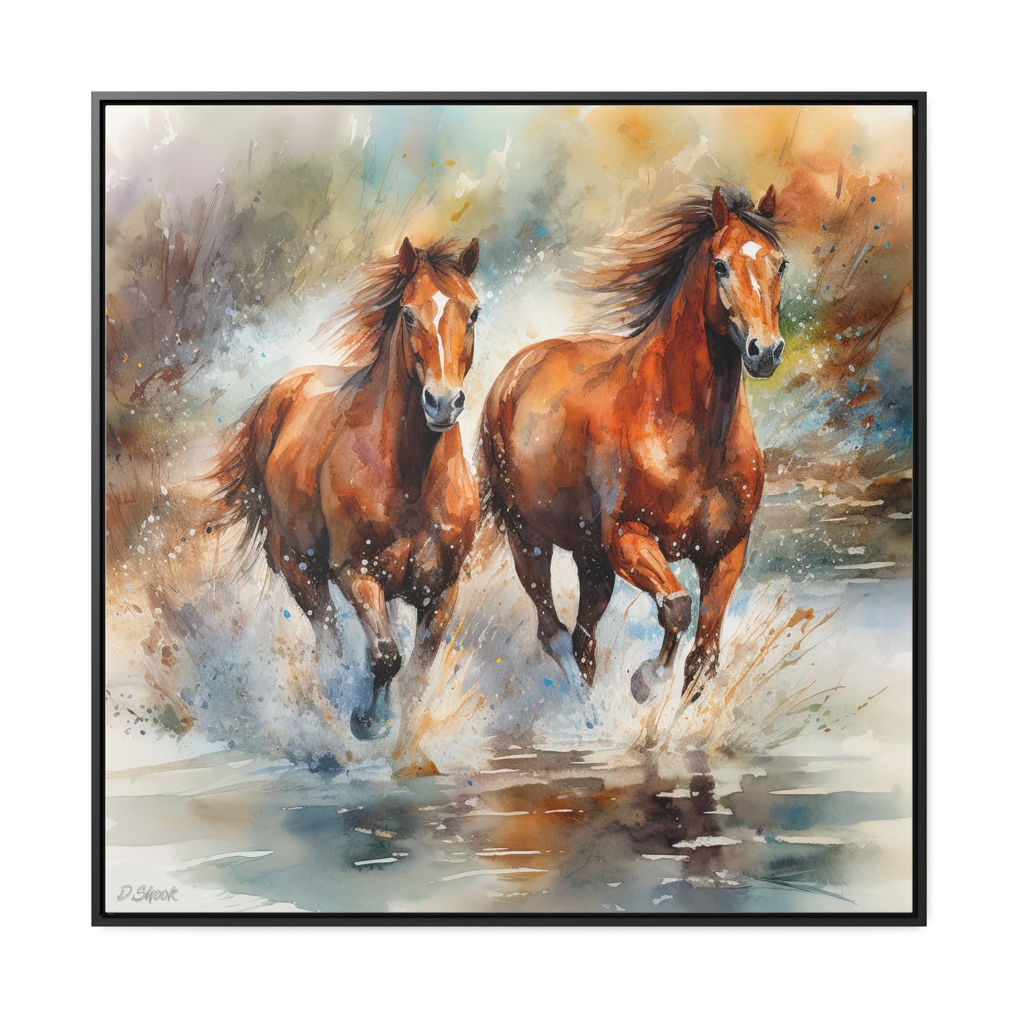 Horse Rescue 17 Gallery Canvas Wraps, Square Frame