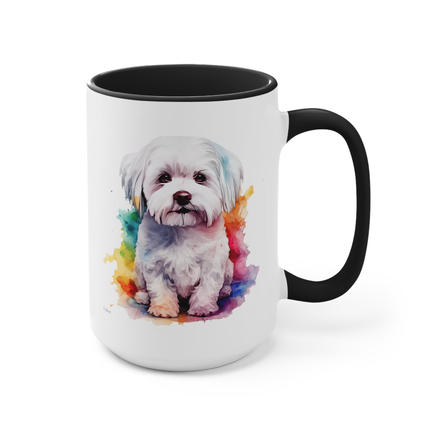 Maltese Dog 3 Accent Mugs