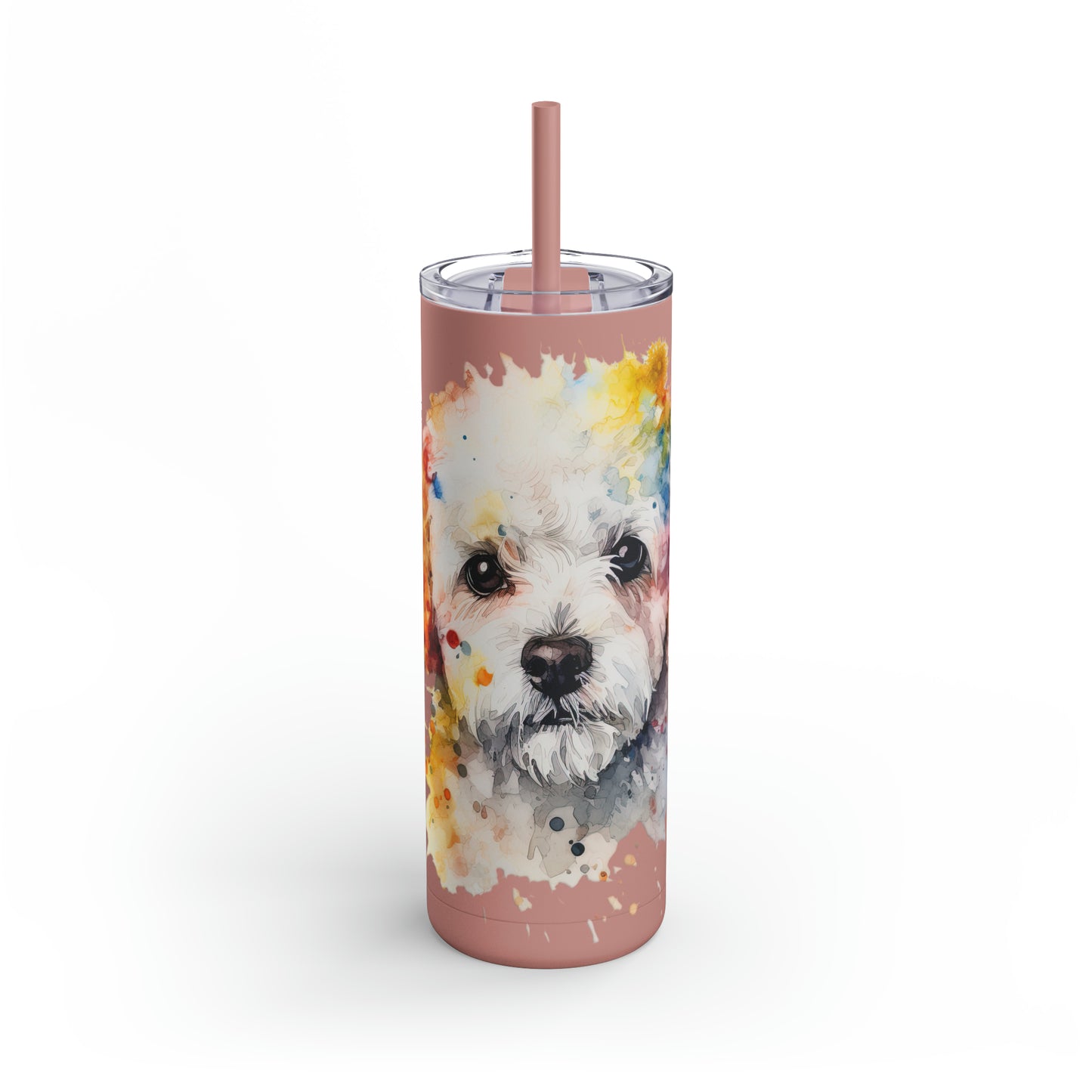 Bichon Frise 2 Maars Maker Skinny Matte Tumbler, 20oz