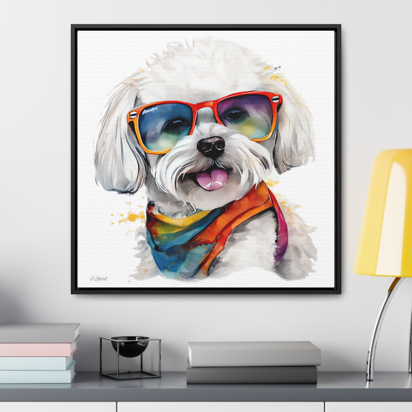 Bichon Frise 5 Gallery Canvas Wraps, Square Frame