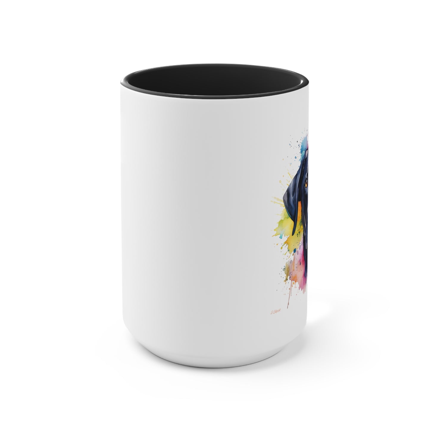 Black Lab 4 Accent Mugs