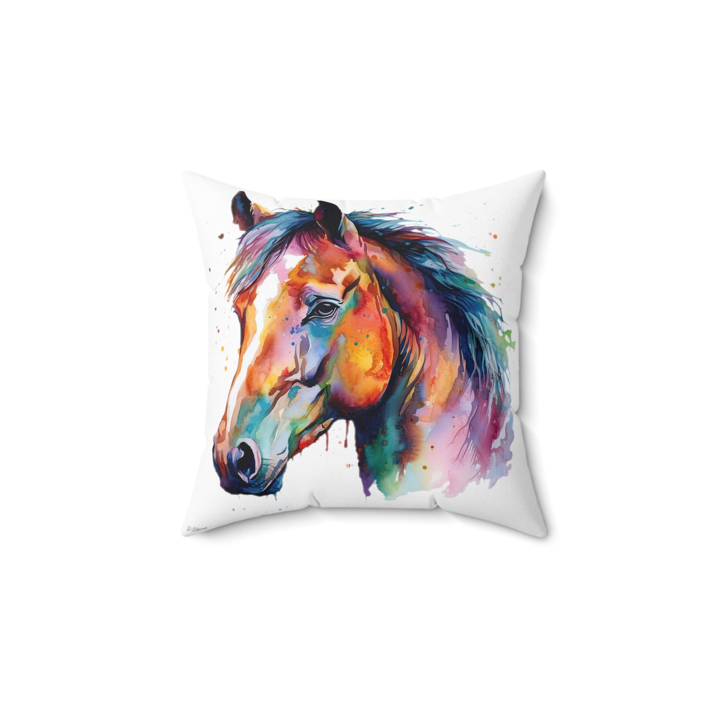Horse Rescue 23 Spun Polyester Square Pillow