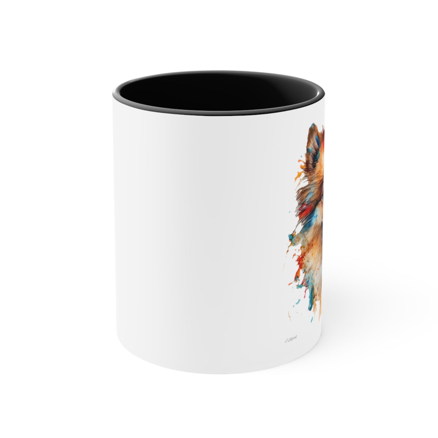 Pomeranian 3 Accent Mugs