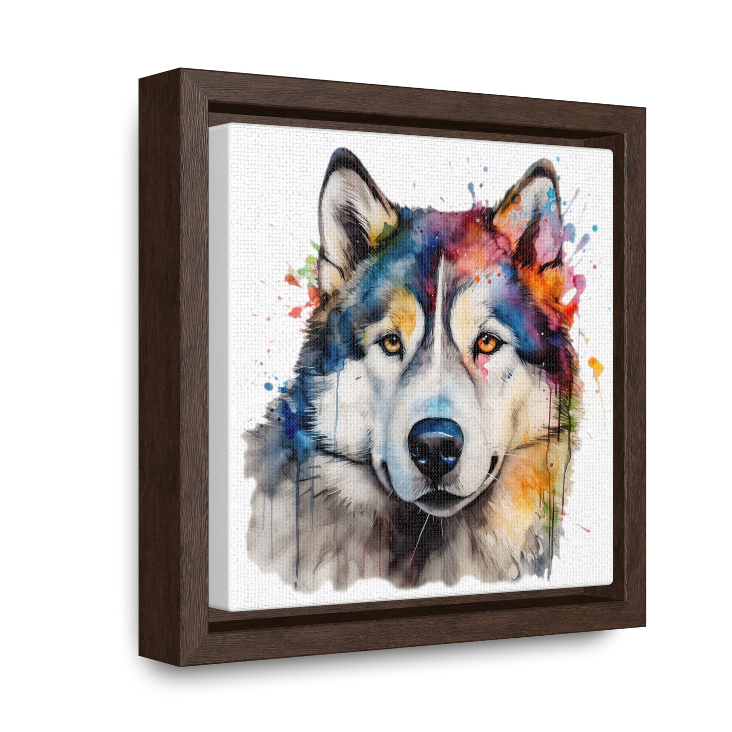 Alaskan Malamute 3 Gallery Canvas Wraps, Square Frame