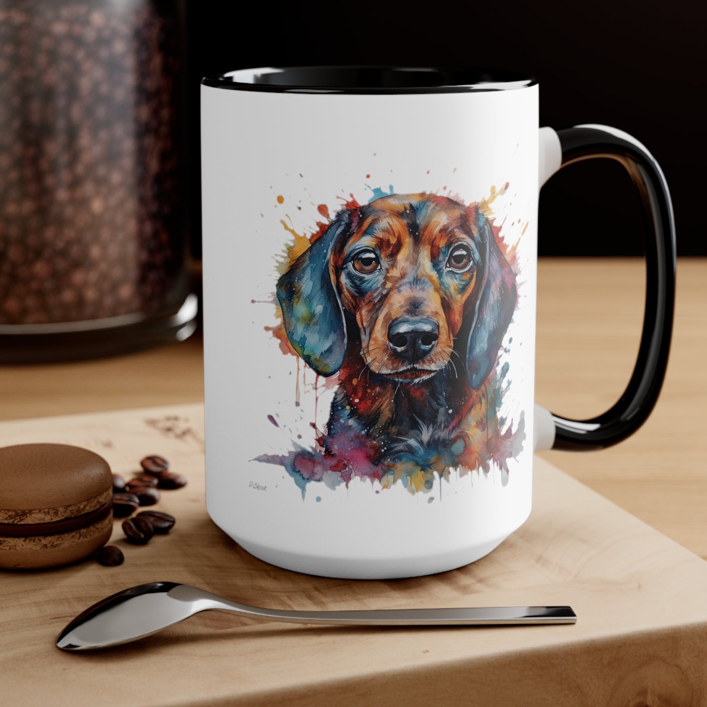 Dachshund 3 Accent Mugs