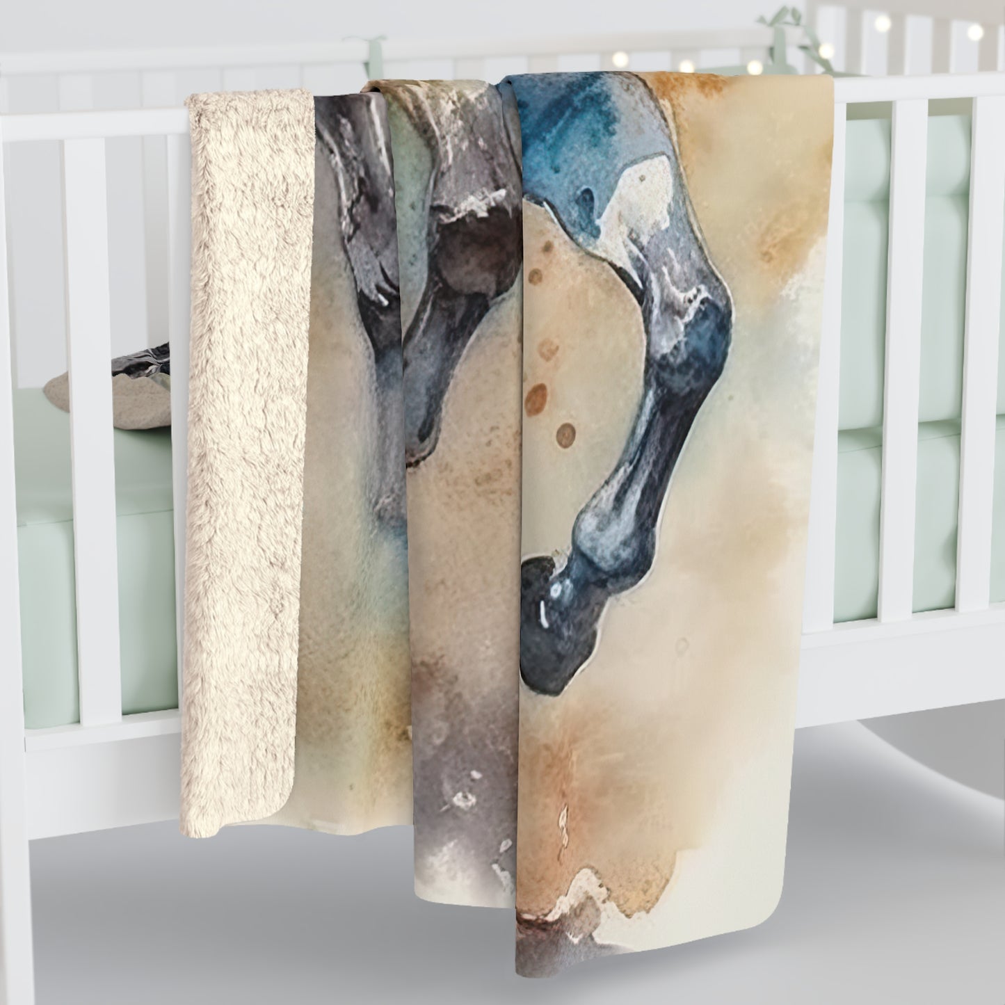 Wild Appaloosa Horses Sherpa Fleece Blanket