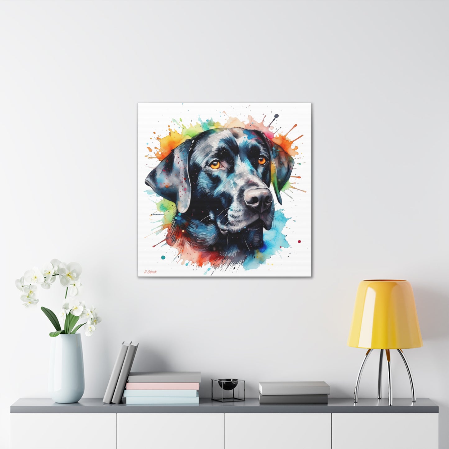 Black Lab 5 Canvas Gallery Wraps