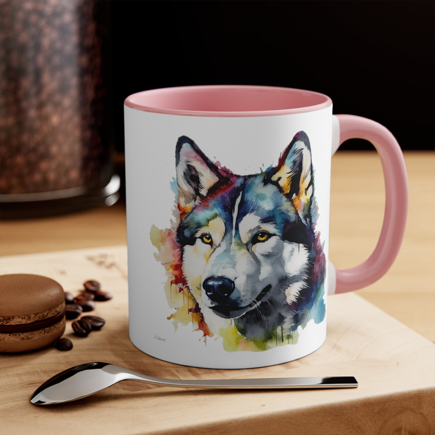 Siberian Husky 3 Accent Mugs