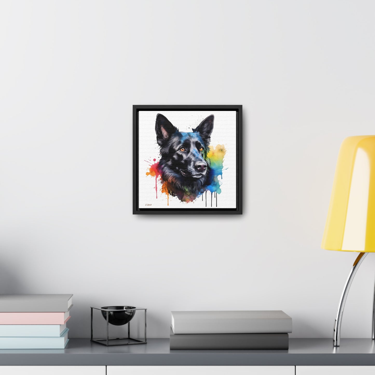 German Sheppard 22 Gallery Canvas Wraps, Square Frame
