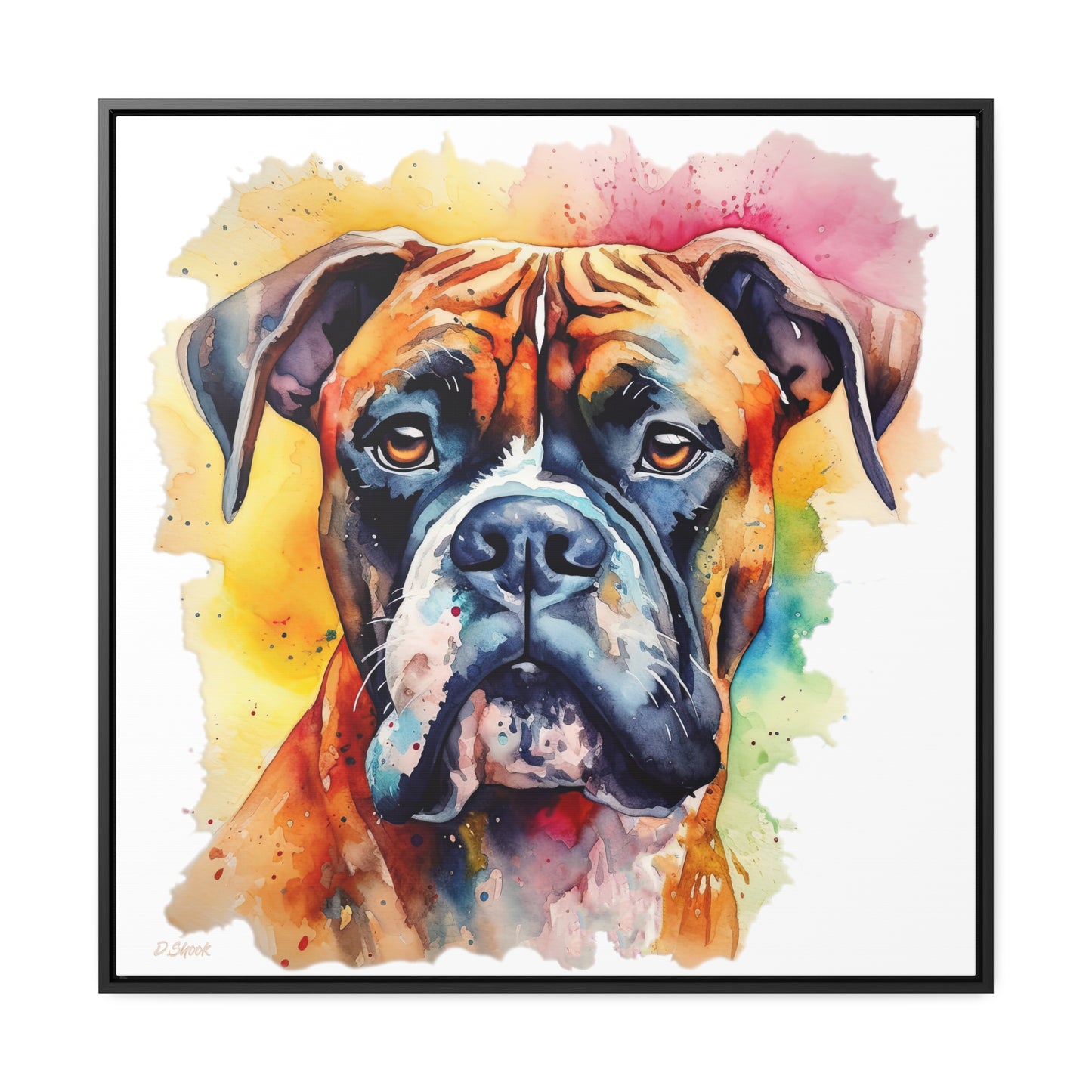 Boxer 1 Gallery Canvas Wraps, Square Frame