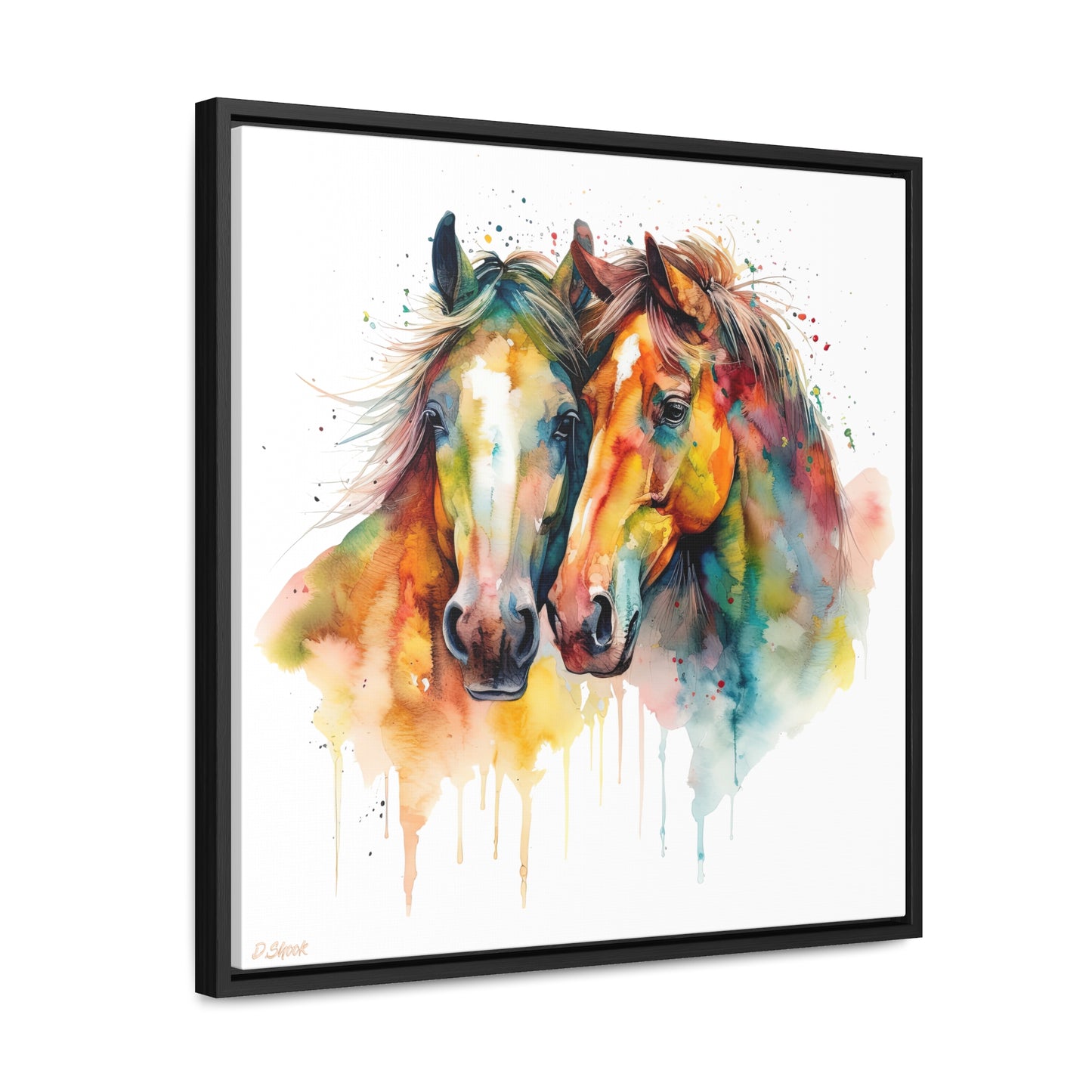 Horse Rescue 6 Gallery Canvas Wraps, Square Frame