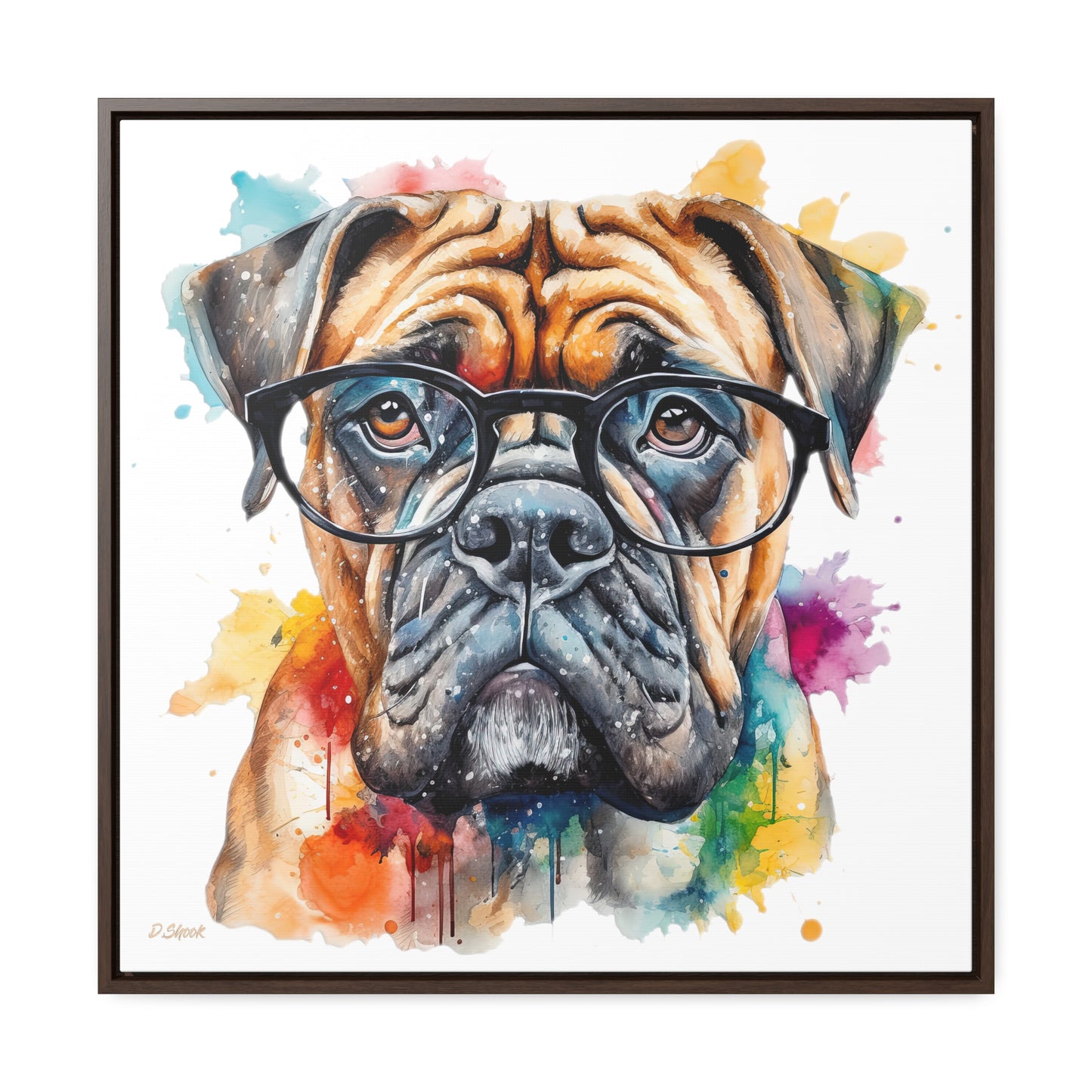 Bullmastiff 6 Gallery Canvas Wraps, Square Frame