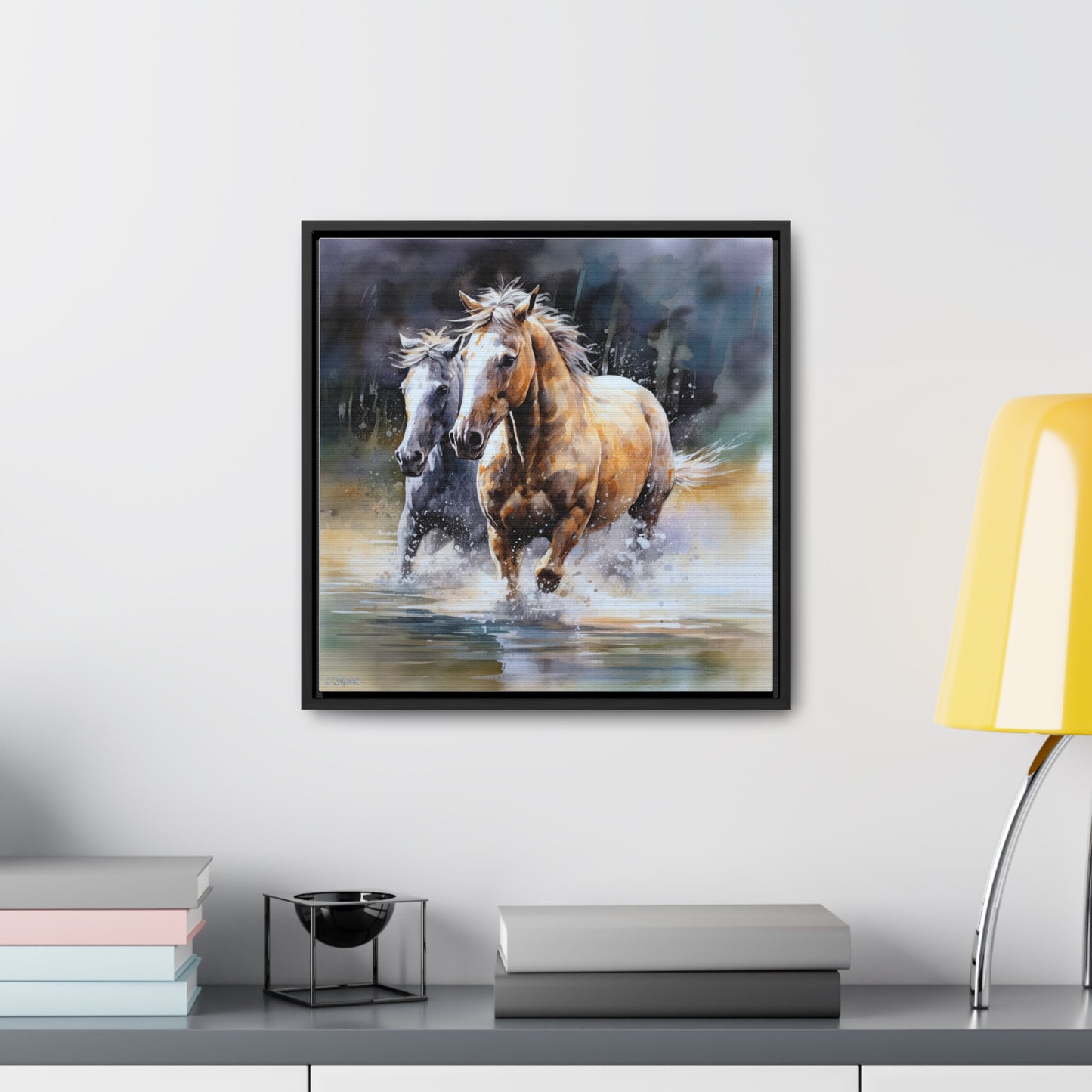Horse Rescue 18 Gallery Canvas Wraps, Square Frame