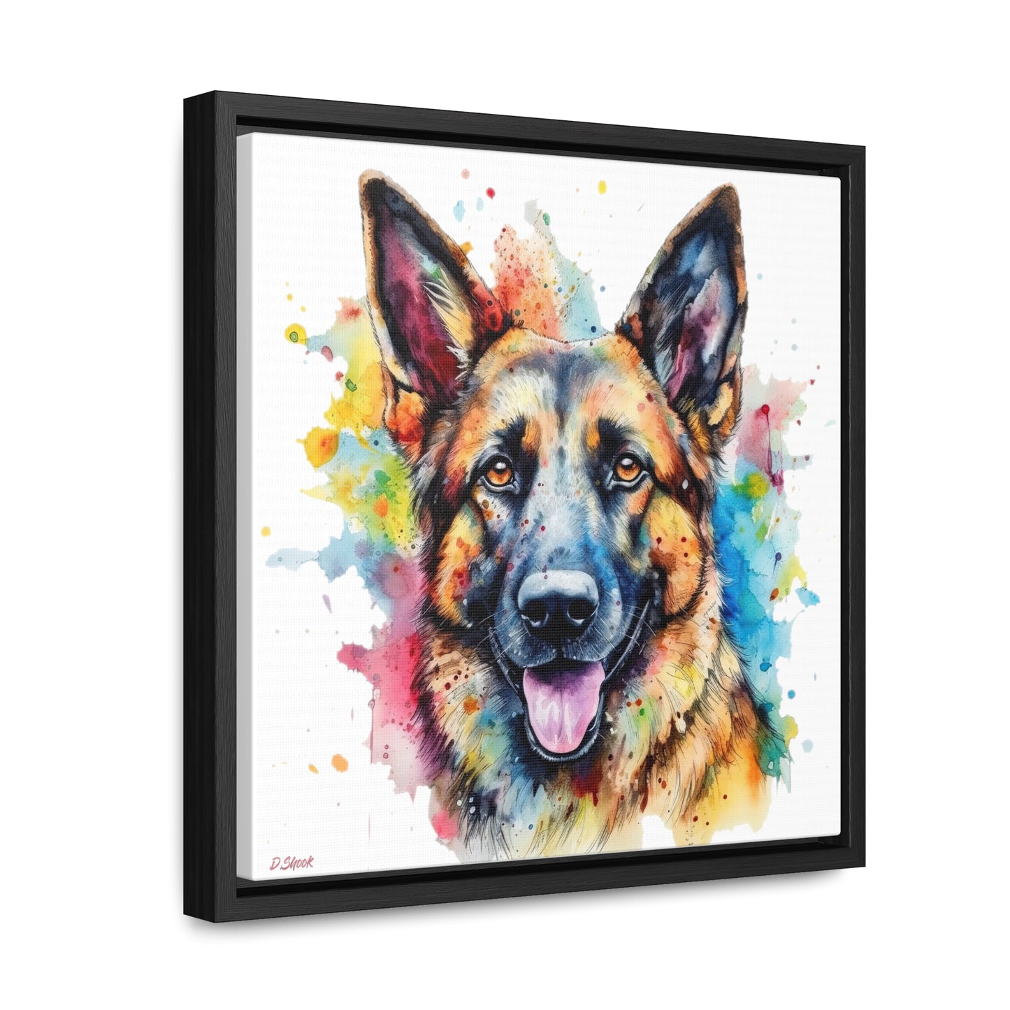 German Sheppard 1 Gallery Canvas Wraps, Square Frame