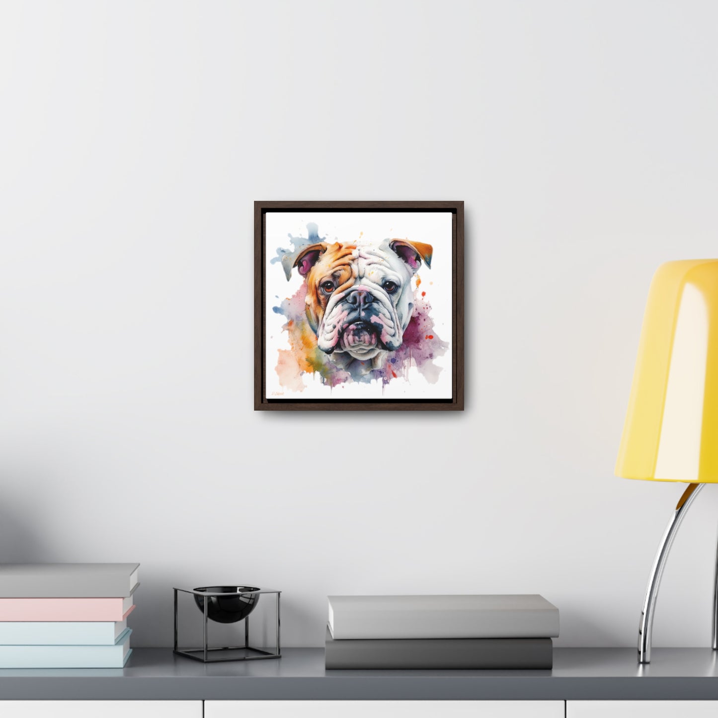 bulldog 1 Gallery Canvas Wraps, Square Frame