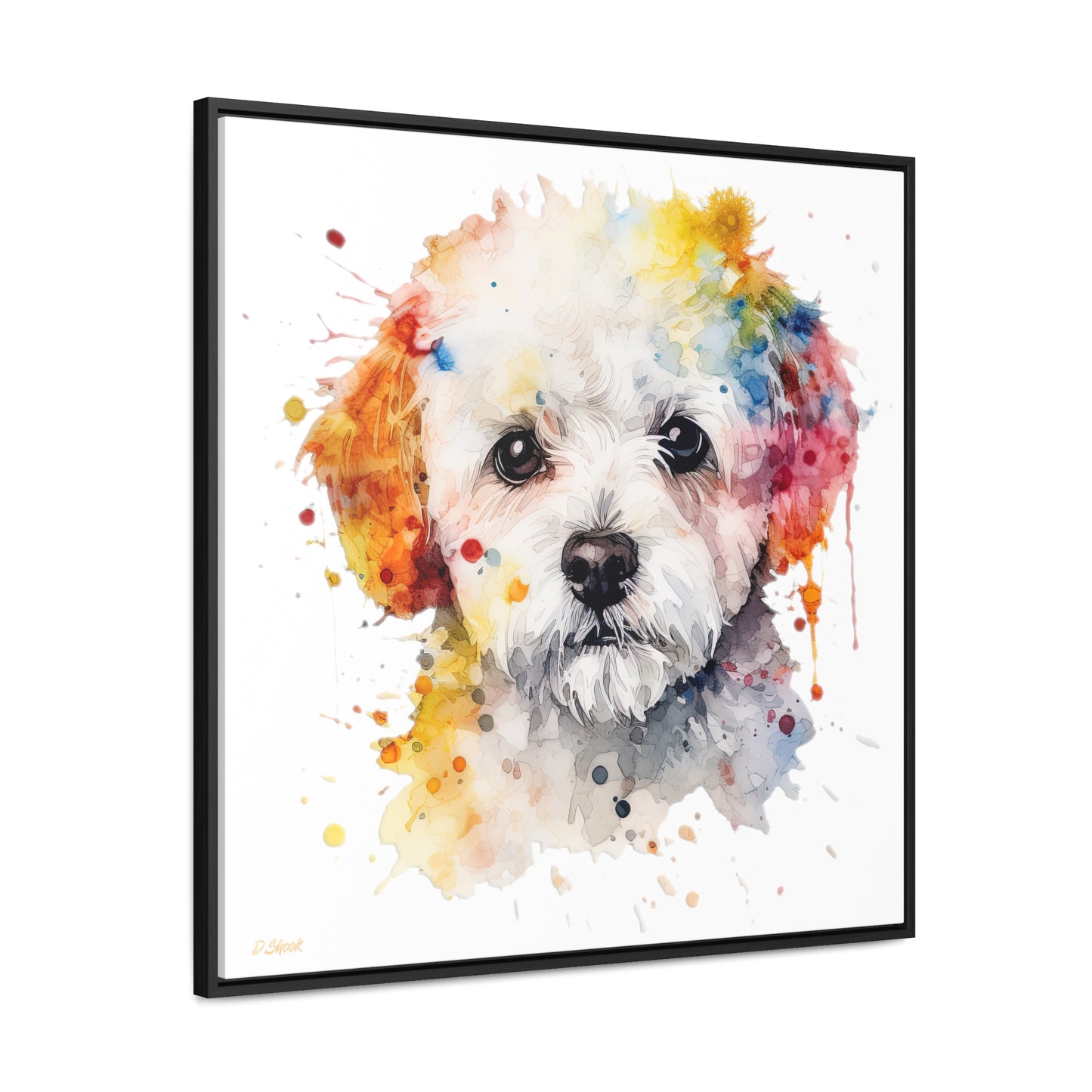 Bichon Frise 2 Gallery Canvas Wraps, Square Frame