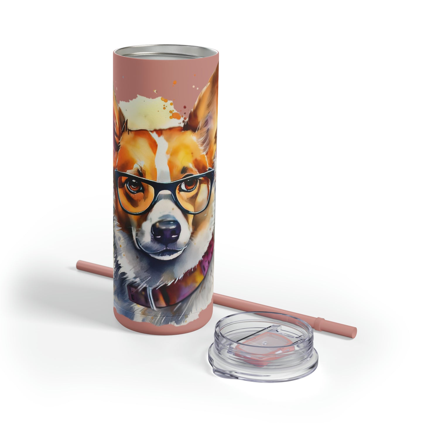 Pembroke Welsh Corgi 4 Maars Maker Skinny Matte Tumbler, 20oz