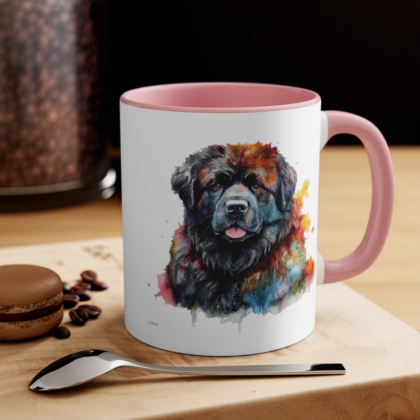 Newfoundland Dog 1 Accent Mugs