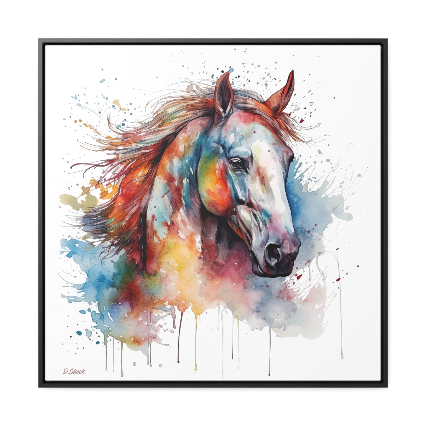 Horse Rescue 12 Gallery Canvas Wraps, Square Frame
