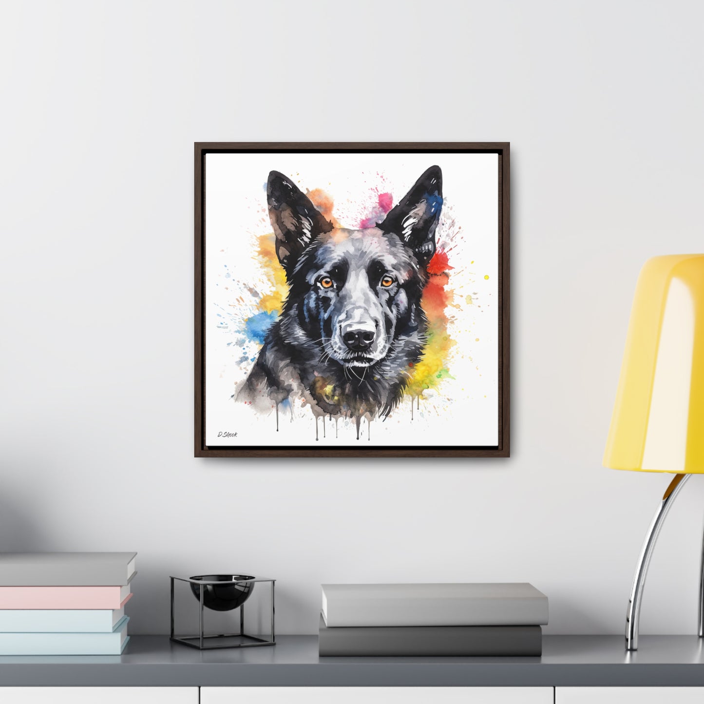 German Sheppard 21 Gallery Canvas Wraps, Square Frame